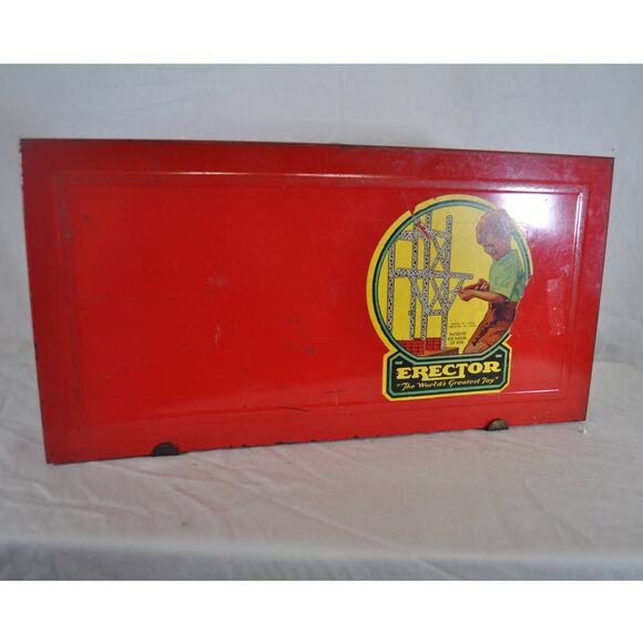 VTG Erector Set AC Gilbert 4-1/2 - Metal Storage Box Only - Picture 4 of 9